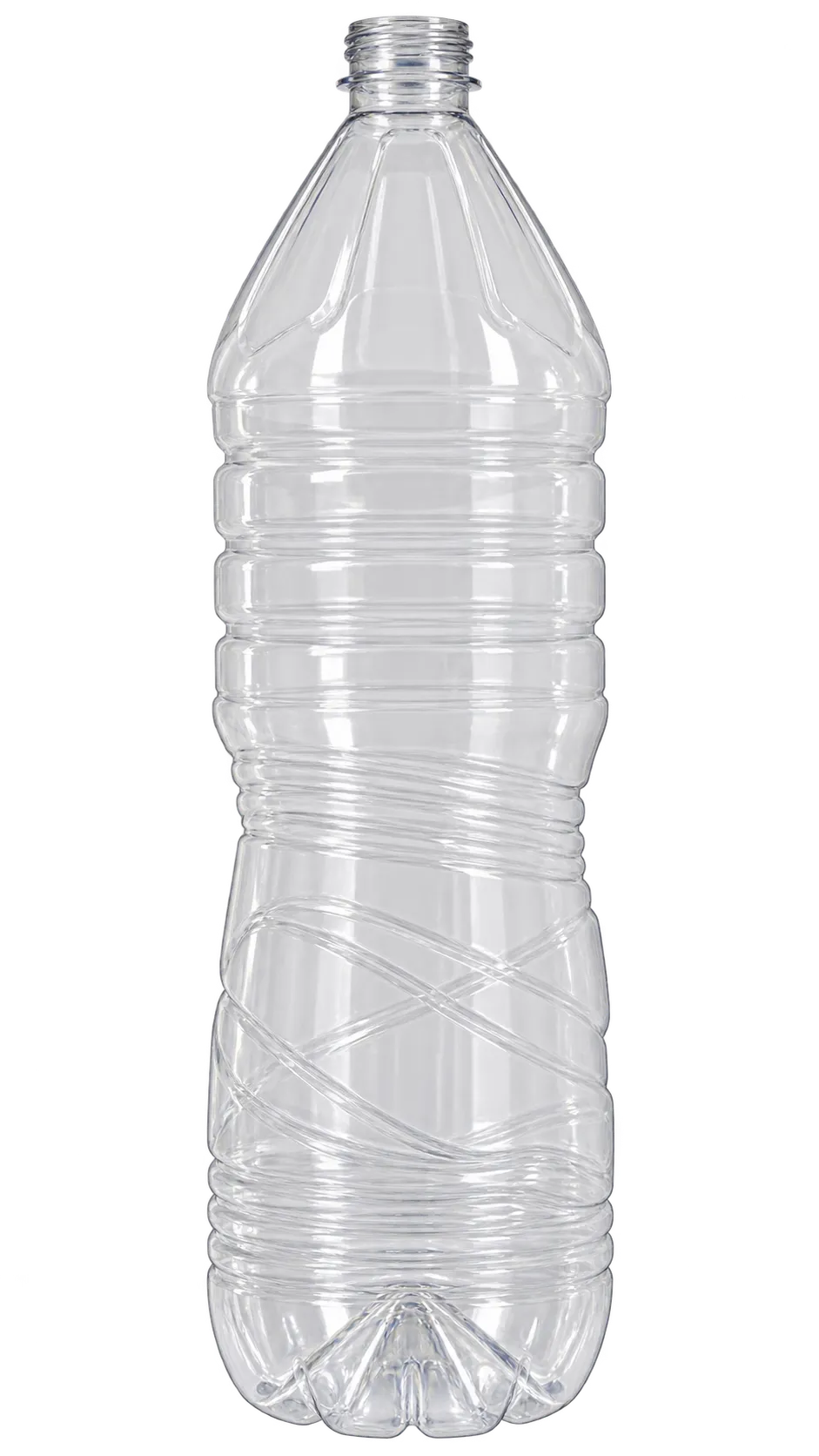 Modèle de bouteille PET 1,5 litre à corps torsadé