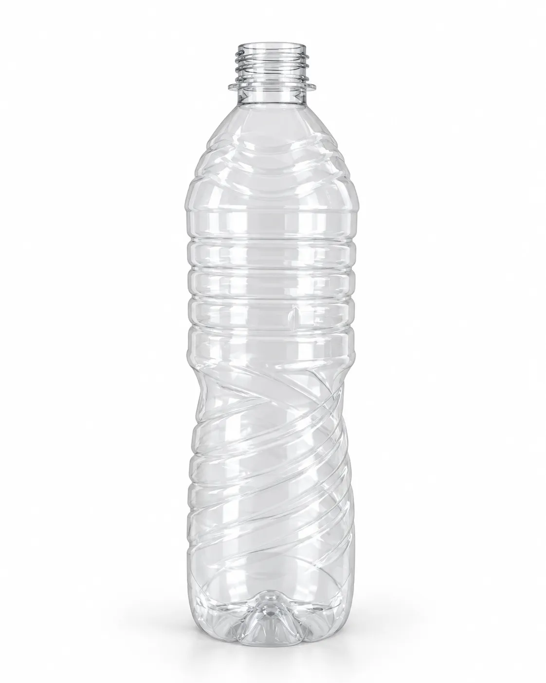 Modèle de bouteille PET 500 millilitres à relief torsadé