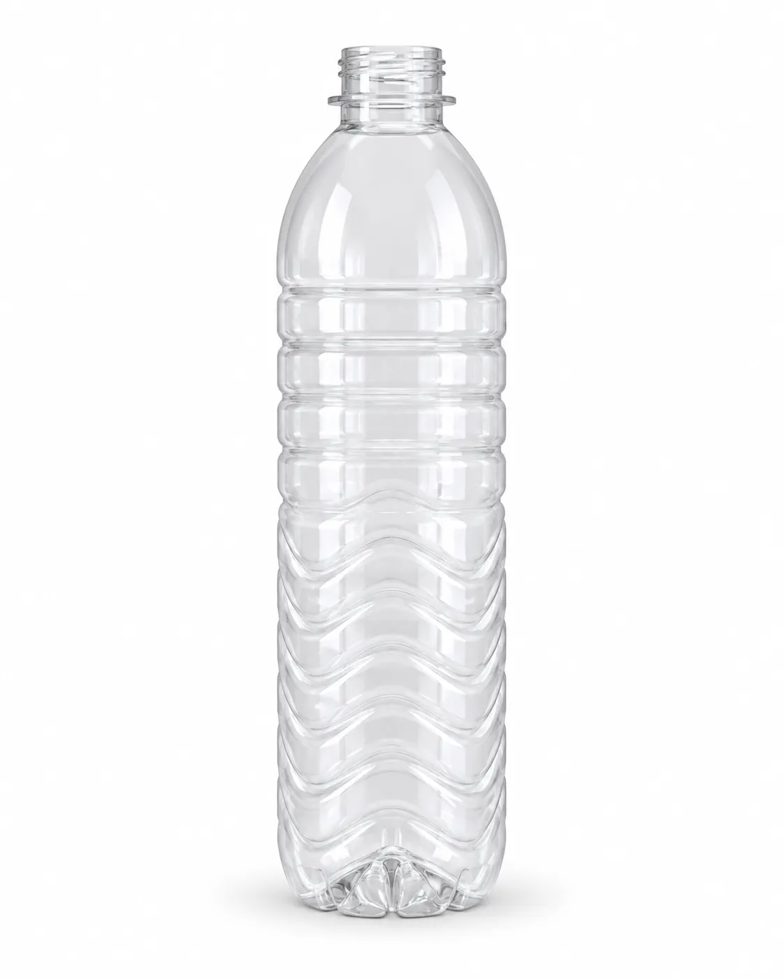 Modèle de bouteille PET 500 millilitres à reliefs ondulés